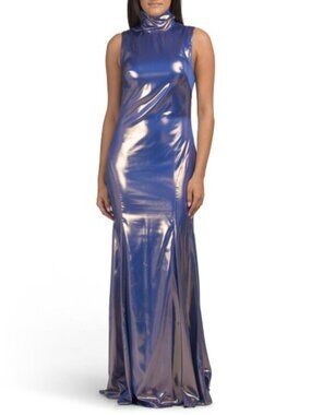 RENE BY RENE RUIZ Sleeveless Mock Neck Gown